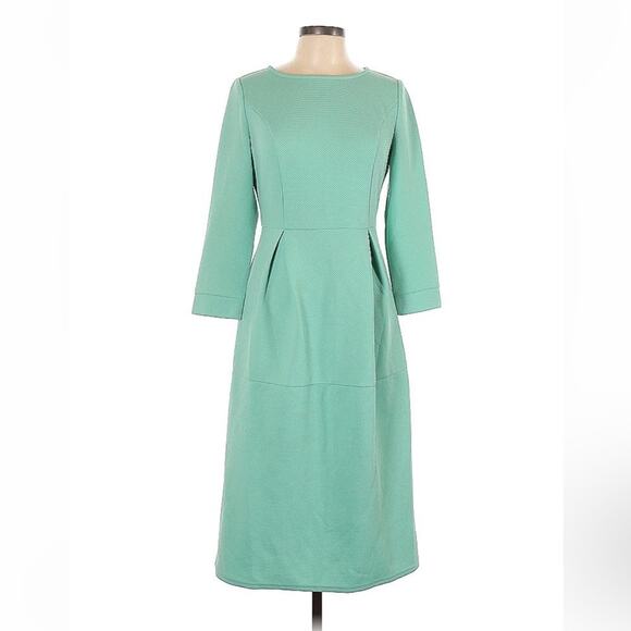 Unbranded mint green textured sheath midi dress, size 13 - Picture 1 of 10